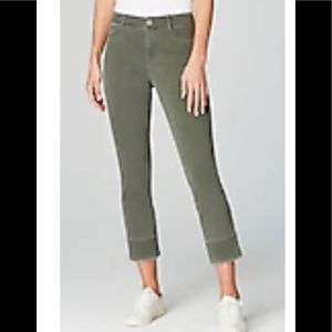 J Jill Authentic Fit Fringed Hem Crop Pants
